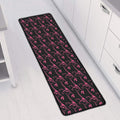 Pink Tyrannosaurus Fossil Pattern Print Long Kitchen Mat