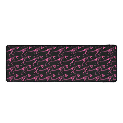 Pink Tyrannosaurus Fossil Pattern Print Long Kitchen Mat