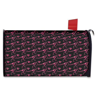 Pink Tyrannosaurus Fossil Pattern Print Mailbox Cover