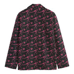 Pink Tyrannosaurus Fossil Pattern Print Men's Cotton Blazer