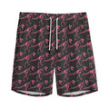 Pink Tyrannosaurus Fossil Pattern Print Men's Athletic Shorts