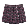 Pink Tyrannosaurus Fossil Pattern Print Mesh Shorts