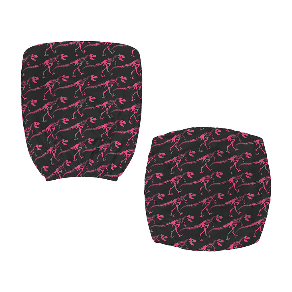 Pink Tyrannosaurus Fossil Pattern Print Office Chair Cover