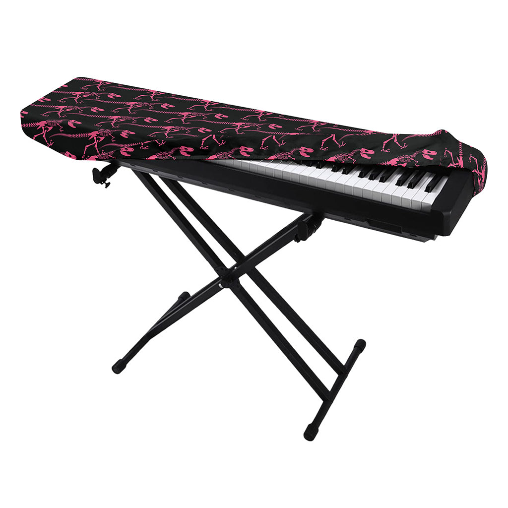 Pink Tyrannosaurus Fossil Pattern Print Piano Keyboard Cover