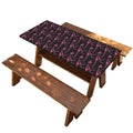 Pink Tyrannosaurus Fossil Pattern Print Picnic Table Cover