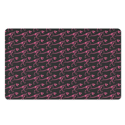 Pink Tyrannosaurus Fossil Pattern Print Polyester Doormat