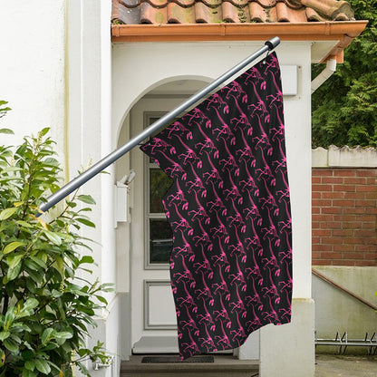 Pink Tyrannosaurus Fossil Pattern Print Polyester Flag