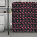 Pink Tyrannosaurus Fossil Pattern Print Polyester Shower Curtain