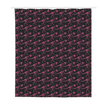 Pink Tyrannosaurus Fossil Pattern Print Polyester Shower Curtain