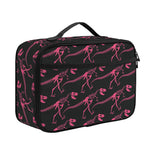 Pink Tyrannosaurus Fossil Pattern Print Portable Lunch Bag