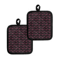 Pink Tyrannosaurus Fossil Pattern Print Pot Holders