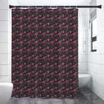 Pink Tyrannosaurus Fossil Pattern Print Premium Shower Curtain