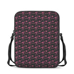 Pink Tyrannosaurus Fossil Pattern Print Rectangular Crossbody Bag