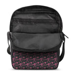 Pink Tyrannosaurus Fossil Pattern Print Rectangular Crossbody Bag