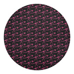 Pink Tyrannosaurus Fossil Pattern Print Round Blanket