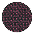 Pink Tyrannosaurus Fossil Pattern Print Round Floor Mat