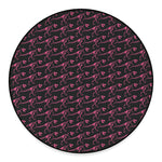 Pink Tyrannosaurus Fossil Pattern Print Round Floor Mat