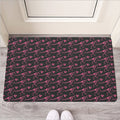 Pink Tyrannosaurus Fossil Pattern Print Rubber Doormat