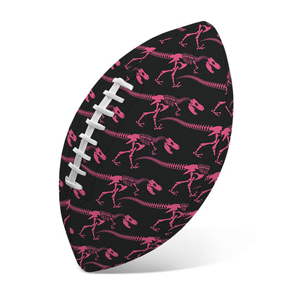 Pink Tyrannosaurus Fossil Pattern Print Rugby Ball