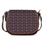 Pink Tyrannosaurus Fossil Pattern Print Saddle Bag