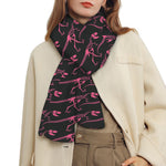 Pink Tyrannosaurus Fossil Pattern Print Scarf