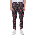 Pink Tyrannosaurus Fossil Pattern Print Scuba Joggers