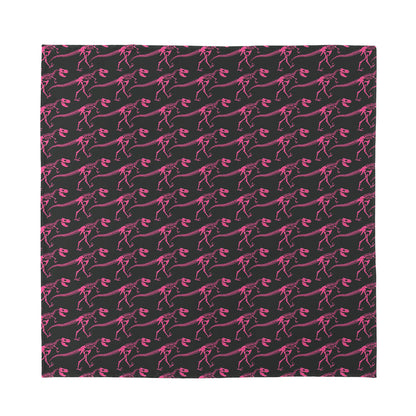 Pink Tyrannosaurus Fossil Pattern Print Silk Bandana