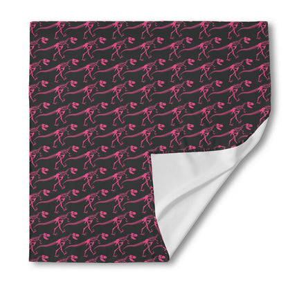 Pink Tyrannosaurus Fossil Pattern Print Silk Bandana