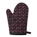 Pink Tyrannosaurus Fossil Pattern Print Single Oven Mitt