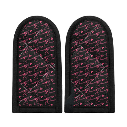 Pink Tyrannosaurus Fossil Pattern Print Skillet Handle Cover