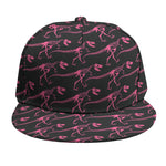 Pink Tyrannosaurus Fossil Pattern Print Snapback Cap