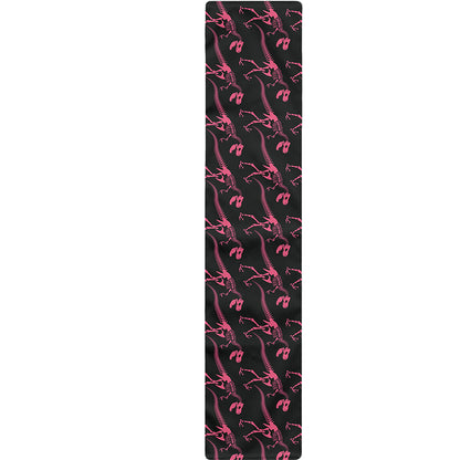 Pink Tyrannosaurus Fossil Pattern Print Table Runner