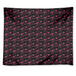 Pink Tyrannosaurus Fossil Pattern Print Tapestry