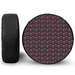 Pink Tyrannosaurus Fossil Pattern Print Tire Cover