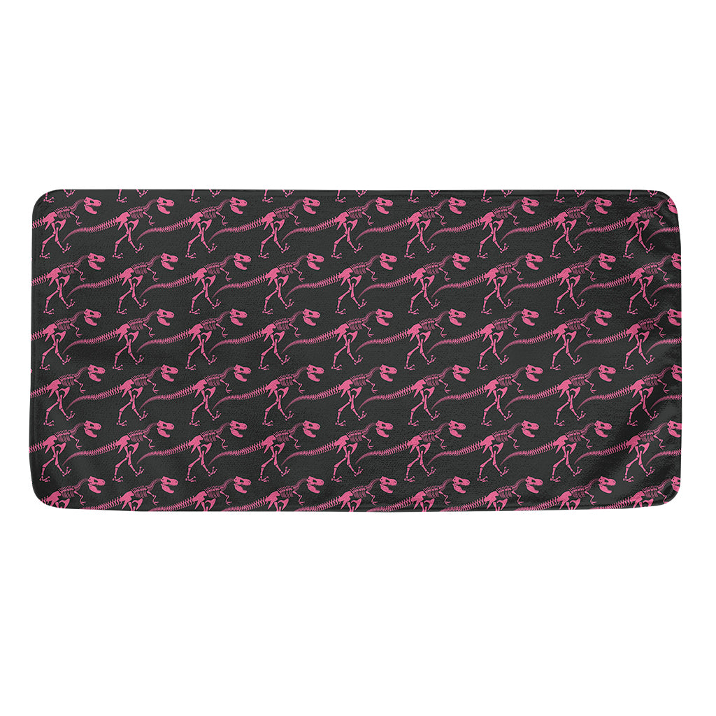 Pink Tyrannosaurus Fossil Pattern Print Towel