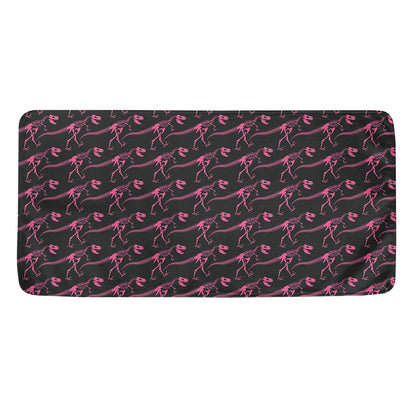 Pink Tyrannosaurus Fossil Pattern Print Towel