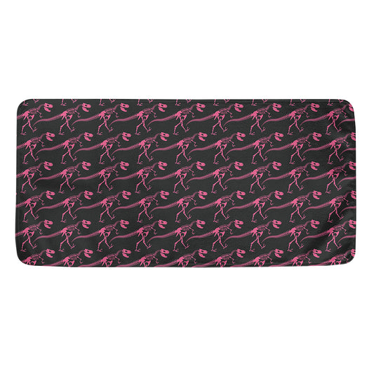 Pink Tyrannosaurus Fossil Pattern Print Towel