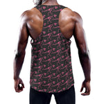 Pink Tyrannosaurus Fossil Pattern Print Training Tank Top