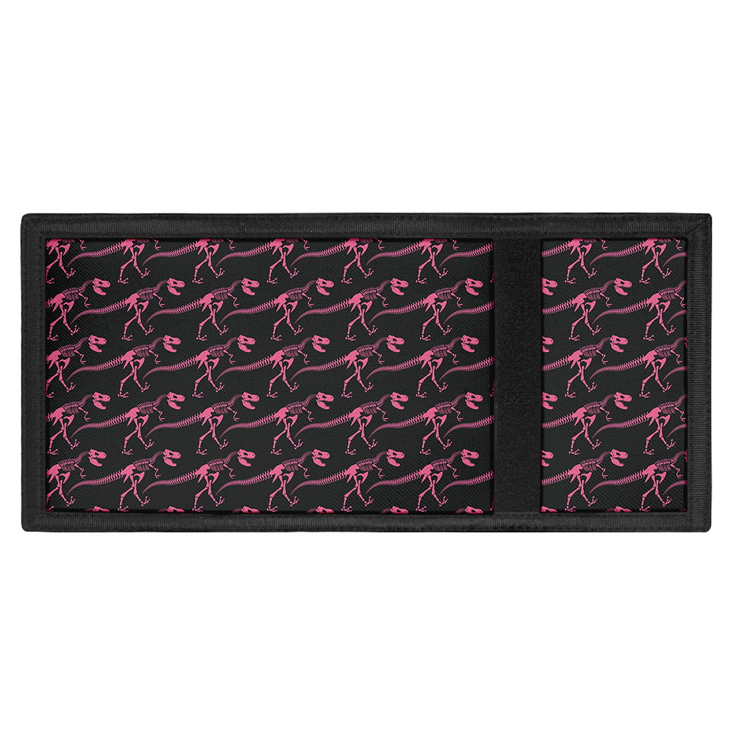 Pink Tyrannosaurus Fossil Pattern Print Trifold Wallet