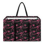 Pink Tyrannosaurus Fossil Pattern Print Utility Tote Bag