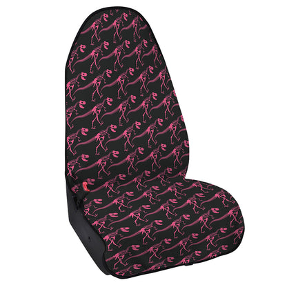 Pink Tyrannosaurus Fossil Pattern Print Waterproof Car Seat Cover