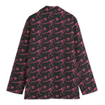 Pink Tyrannosaurus Fossil Pattern Print Women's Blazer