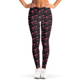 Pink Tyrannosaurus Fossil Pattern Print Women's Leggings