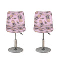 Pink Vintage Pineapple Pattern Print Bar Stool Covers