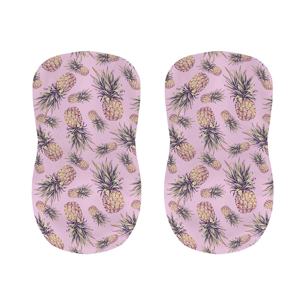 Pink Vintage Pineapple Pattern Print Bar Stool Covers