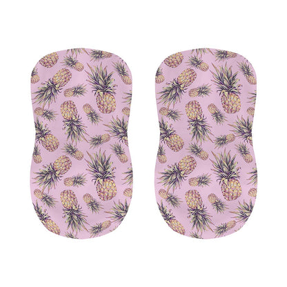 Pink Vintage Pineapple Pattern Print Bar Stool Covers