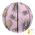 Pink Vintage Pineapple Pattern Print Basketball