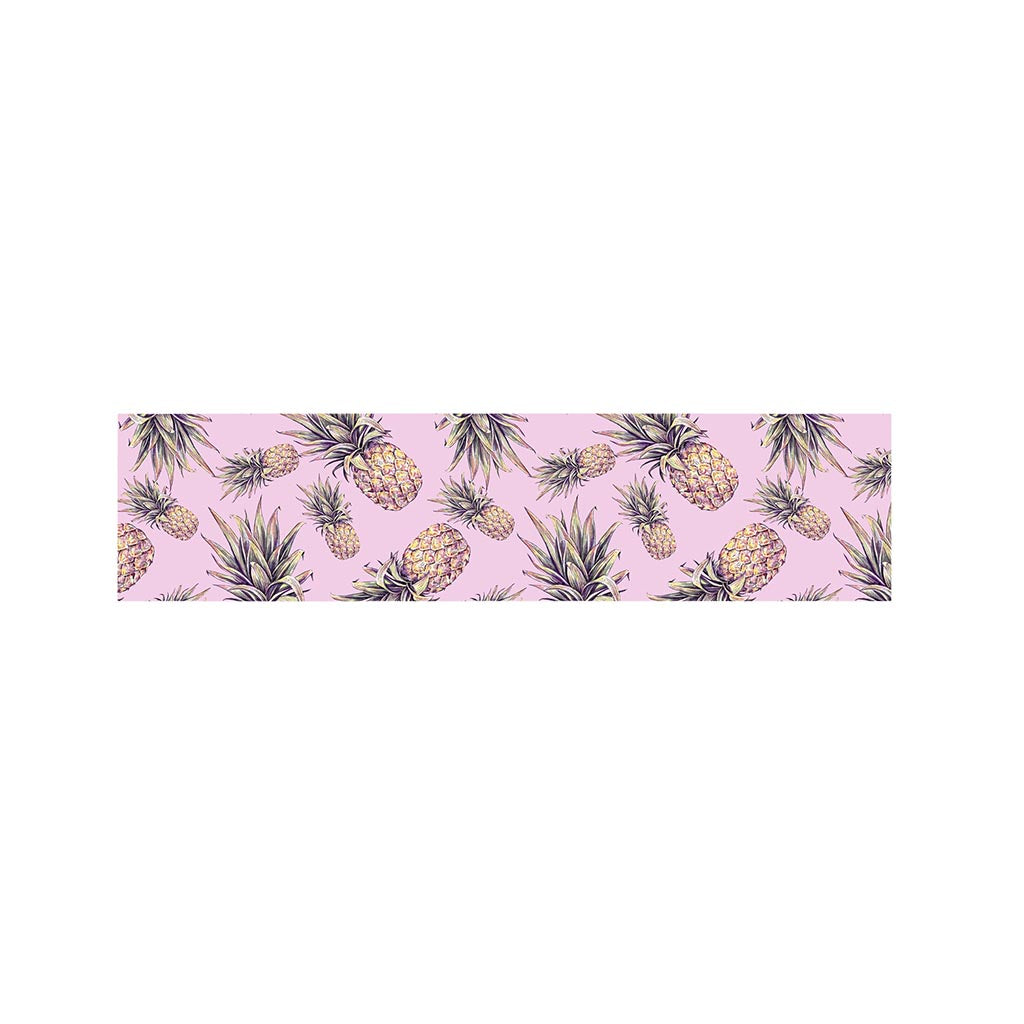 Pink Vintage Pineapple Pattern Print Bed Runner