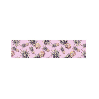 Pink Vintage Pineapple Pattern Print Bed Runner