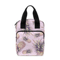 Pink Vintage Pineapple Pattern Print Bible Tote Bag